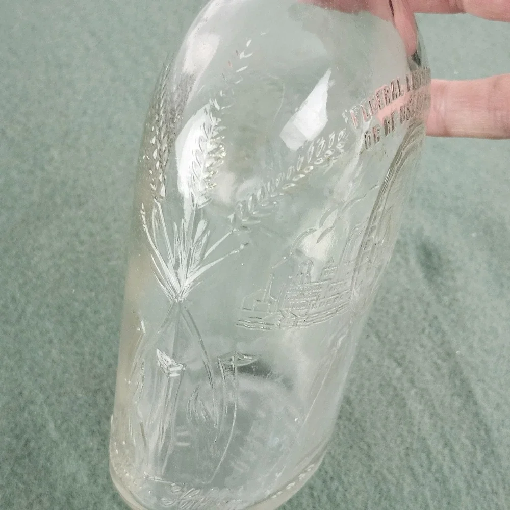 Vintage‎ 1950's Harry Wilken & Family Distillery Embossed Empty Whiskey Bottle